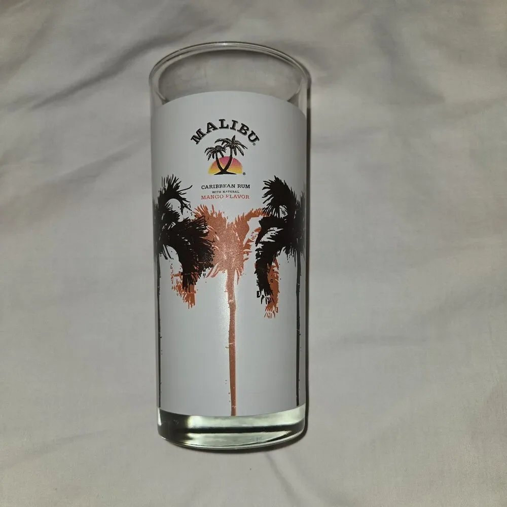 Malibu Caribbean White Rum Mango Liqueur Drinking Glass Collectors Cup